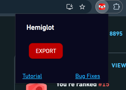 Hemiglot extension chrome dark mode