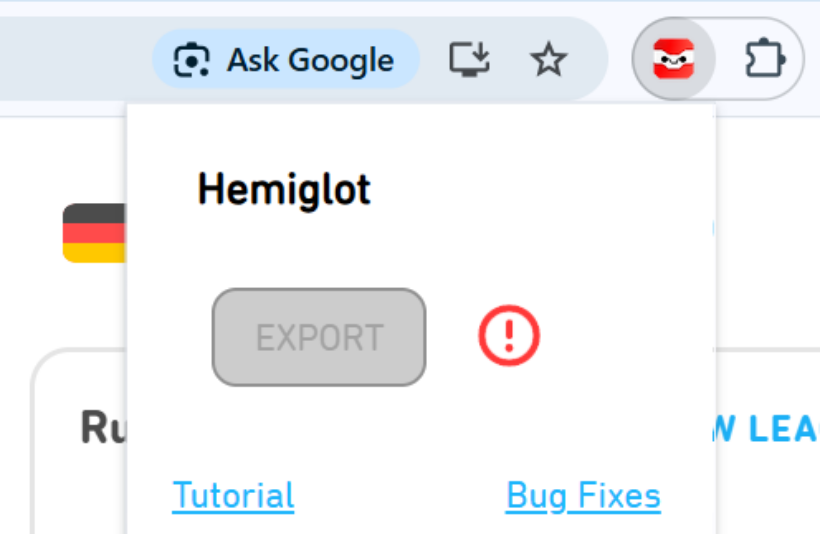 How to solve errors in the extension